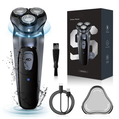 Men's Rechargeable Electric Shaver Pop-up Trimmer Rotary Razor Beard Shaving New - Image 1 of 4