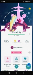 Shiny Gigantamax Toxtricity ( Friendship Or 1 Mil Trade) - Picture 1 of 2
