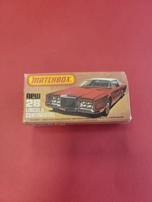 Matchbox Superfast Nº28 LINCOLN CONTINENTAL - SOLO CAJA VACÍA - BRILLANTE Foto 1 de 3