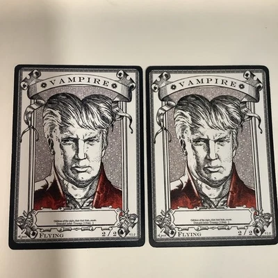 2 Magic the gathering RK Post Token MTG, Donald Trump Vampir 2/2�� Flying Token - Bild 1 von 2
