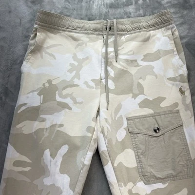 Pantalones Polo Ralph Lauren Hombres Medianos Camuflados Poni Doble Tejido Carga Y2K Joggers Foto 1 de 4