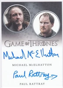 Game Of Thrones Iron Anniversary 2 Dual Auto Michael McElhatton Paul Rattray VL - Picture 1 of 1