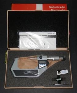 🆕 🇯🇵 Mitutoyo 342–712 Digimatic 15° Point 1–2" Micrometer 0.00005" Grad ⭐⭐⭐⭐⭐ - Picture 1 of 5