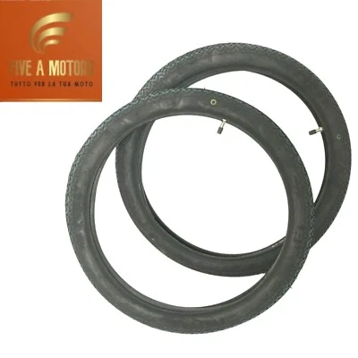 COPPIA COPERTONI PNEUMATICI + CAMERE ARIA 2-17 RUOTE RAGGI/LEGA CIAO PIAGGIO