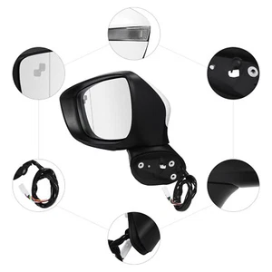 Espejo retrovisor lateral izquierdo del conductor para MAZDA CX-5 2015-2016 negro, con detección de punto ciego - Imagen 1 de 23