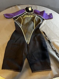 Women's JOBE Shorty Power Stretch Flat Stitch Wetsuit Size 7-8 - Picture 1 of 5