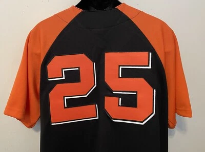 Camiseta Majestuosa Vintage #25 Barry Bonds SF GIANTS *TODA COSIDA* NUEVA Stock Antiguo Nueva con Etiquetas L Foto 1 de 4