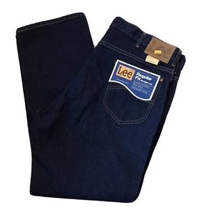 Pantalones de mezclilla Lee vintage de corte regular de pierna recta para hombre 42 X 30 stock muerto años 70 EE. UU. - Imagen 1 de 8