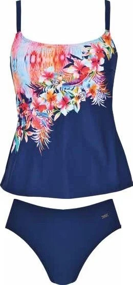 Женский комплект танкини из гибискуса Ex Naturana темно-синий - размер 10/32B - Изображение 1 из 1