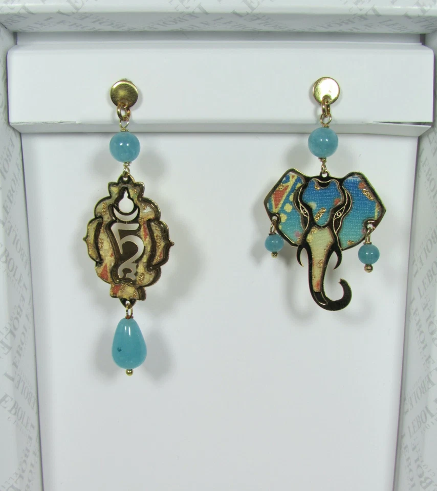 Orecchini Elefante Celeste - Immagine 1 di 1
