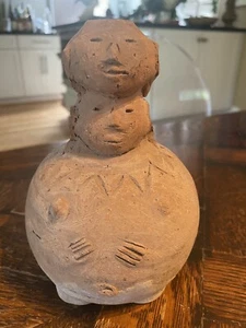 Antike präkolumbianische CASA GRANDE "Menschliches Bildnis Glas" indische Keramik - Bild 1 von 11