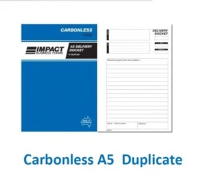 IMPACT Business Forms CS530 Delivery Docket Book A5 Carbonless Duplicate B178 - Picture 1 of 1