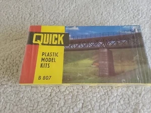 QUICK Plastic Model Kit #B807 railroad HO Train Bridge SEALED KIT - Picture 1 of 24