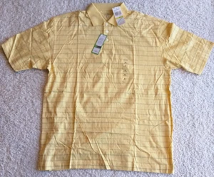 Levi's Dockers Men's Golf Tee Polo T-Shirt NWT M/L Cream/Light Yellow Soft - Picture 1 of 13