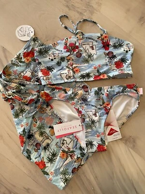 Seafolly Girls Summer Vacay Bikini Set With Matching Sarong Size AUS 14 - Image 1 of 4