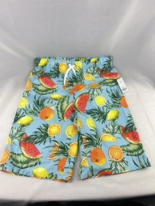 NEW City Streets Boys Fruit Print Swim Trunks Size L Multi-color - Picture 1 of 10