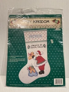 Christmas Stocking Kit Cross Stitch Daisy Kingdom I Believe in Santa #82872 NEW - Picture 1 of 4