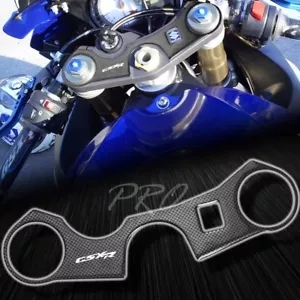 Handle Yoke Cover Triple Tree Protector Pad 06-23 GSXR-600/750 Carbon Fiber Look - Picture 1 of 4
