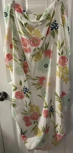 Cloud Island Fitted Sheet Floral Crib or Toddler Bed Cotton EUC - Picture 1 of 8