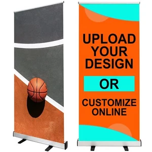 Standard Retractable Roll Up Banner Stand + Free & Eco-friendly Printing 40"x80" - Picture 1 of 15