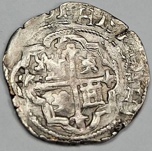1556-1598 Mexico Silver Cob 1 Real Assayer O Gem AU High Grade 3.38g *J213 - Picture 1 of 5
