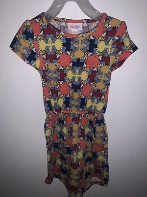 Vestido LulaRoe Disney Mae Niños Talla 4 Pato Donald Rosa con Bolsillos (4-4) Foto 1 de 3
