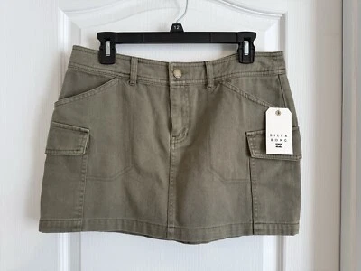 Minifalda cargo BILLABONG Hillary nueva con etiquetas verde cantimplora para mujer talla L Y2K grunge Foto 1 de 4