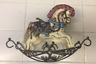 Collectible Rocking Horse on Decorative Metal Stand