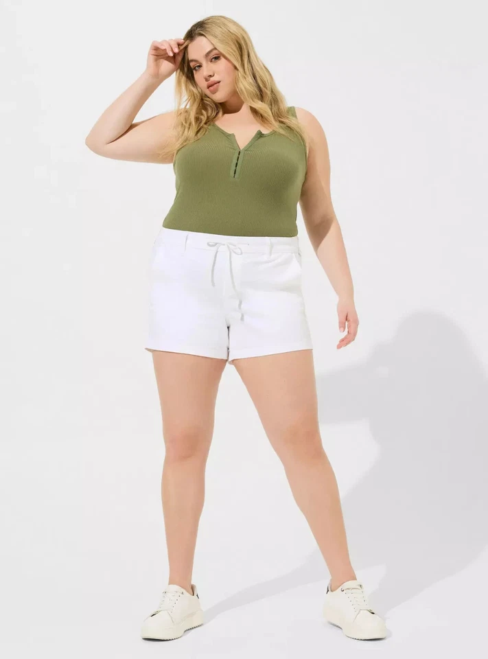 Pantalón Corto Utilitario Torrid 3.5"" Pull-On Fin de Semana tiro Medio Nuevo con Etiquetas 1X Foto 1 de 4