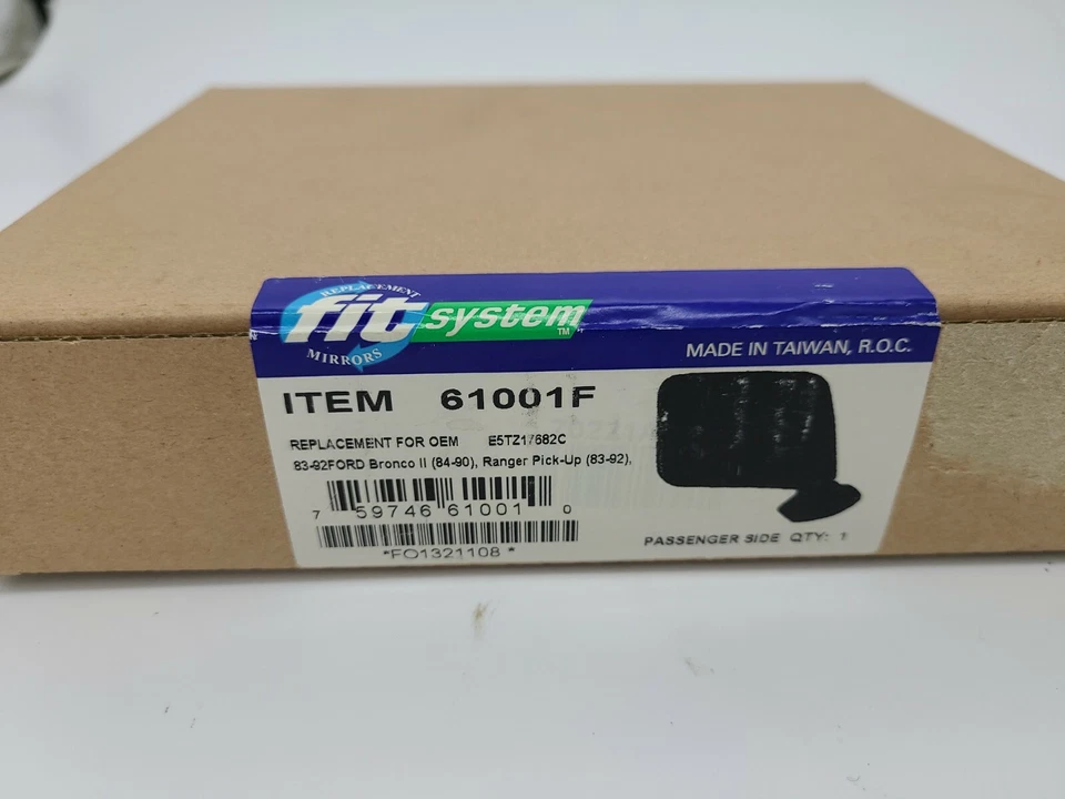 Espejo retrovisor lateral R negro camioneta Ford Bronco II 83-92 84-90 61001F Foto 1 de 2