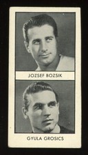 1958 D.C. Thomson World Cup Footballers Soccer #15 Bozsik Grosics (Wizard) VG