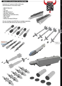 1/48 Eduard #SIN648133 A-10C Big Sin Armament Set For GWH Kit - Picture 1 of 1