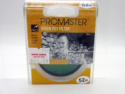 New Promaster 52mm Green P01 Filter MFR # 4129 - Image 1 of 3