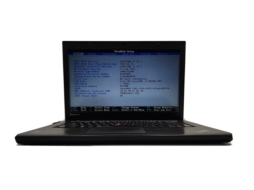 Lenovo Thinkpad T440 14" Core i3-4010 - 8GB RAM - LAPTOP  - Image 1 of 4