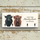 Muddy Boots At The Door Bree Merryn Cows Watercolour Artwork On Wooden Key Rack