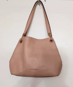 Michael Kors Raven Soft Pink Pebbled Leather Large Tote Shoulder Bag Handbag - Picture 1 of 5