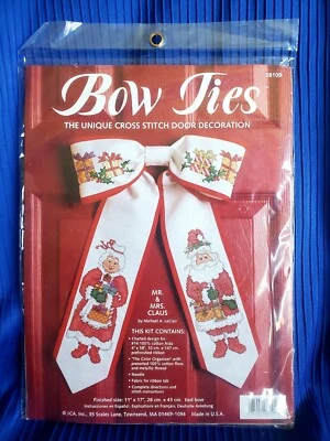 Pajaritas JCA "Sr. & Mrs. Claus" Punto de Cruz Puerta Decoración No.08109 Foto 1 de 4