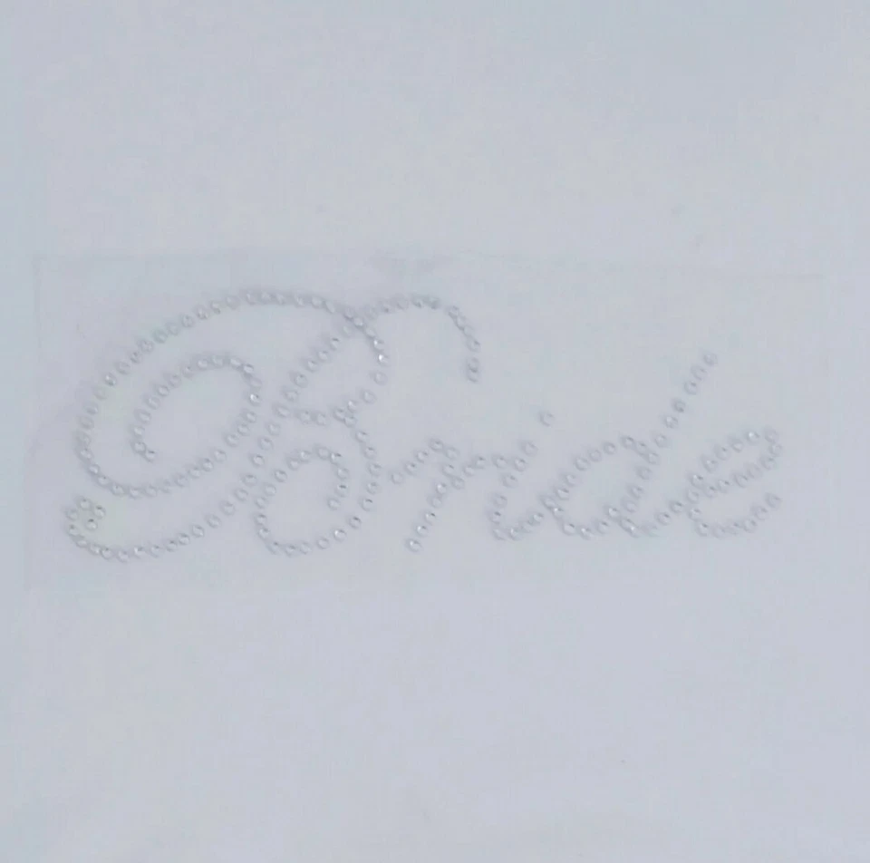 Novia, Aplique de Escritura de Novia de Cristal, Hierro en Novia Bling, Hágalo Usted Mismo Boda Bling Foto 1 de 1