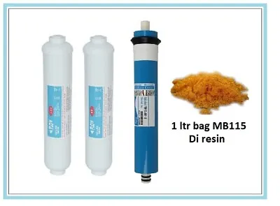 SC2 Inline PP T33 R/o Membranes 50 Gpd, 100 Gpd, 150 Gpd, 1 Ltr Tulsion Résine MB115 • 39.19€