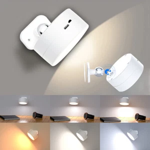 Rechargeable LED Wall Sconce Light Bedside Reading Lamp Touch Remote Magnetic US - Picture 1 of 12