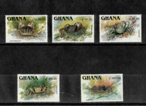 Ghana 1993 - Crabs - Set of 5 Stamps - Scott #1520-4 - MNH - Picture 1 of 1