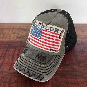 Kbethos Old Glory Parche Bandera Americana Malla Camionero Sombrero Gris Unisex Nuevo - Imagen 1 de 3