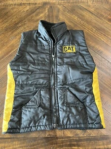 Vintage Youth Medium (10) CAT Equipment Puffer Vest - Picture 1 of 4