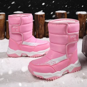 Kinder Winterstiefel Wasserdicht Plüsch Schneeschuhe Mädchen Jungen Outdoor - Bild 1 von 12