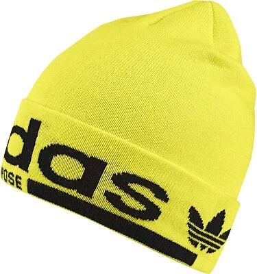 adidas Originals Built For Purpose LOGO BEANIE. COLOUR: Shock Yellow/Black. New Foto 1 de 4
