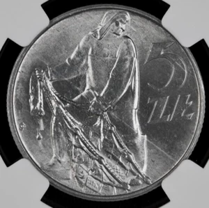 Poland 5 Zloty 1974  NGC MS 65 UNC Aluminum - Picture 1 of 4