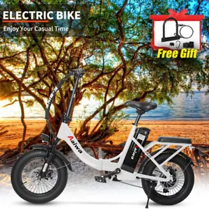E-Bike 16" Electric Bike for Adult Fat Tire Folding Bicycle -Commuter Ebike New - Picture 1 of 10