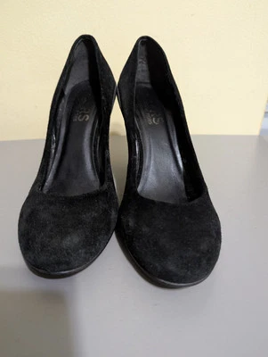 Bomba de cuña Michael Kors para mujer talla 8,5 M gamuza negra, negra. Foto 1 de 4