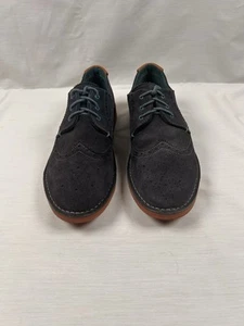Ted Baker Men Blue Suede Derby Wing Tip Dress Up Shoes US 8 - Picture 1 of 9
