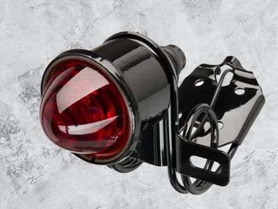 Luz trasera Harley J JD negra con soporte y lente de cristal modelos OIE 1923-1927 Foto 1 de 3